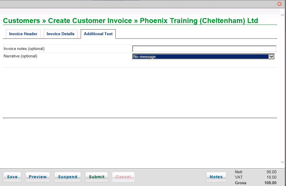 Produce Sales Invoice