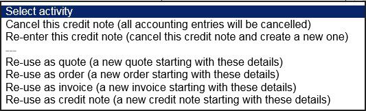 Produce Sales Credit Note