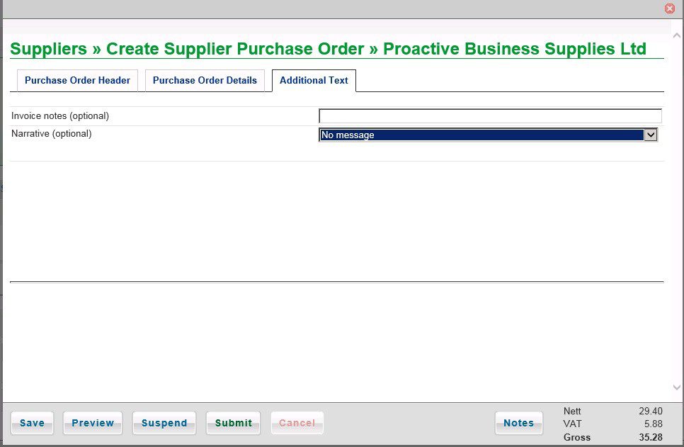 Produce Purchase Order