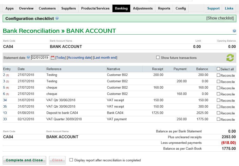 Bank Reconciliation