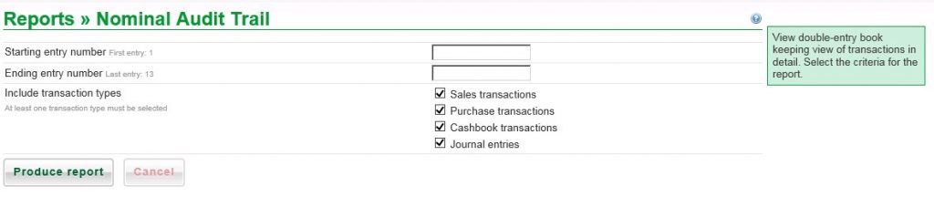 Nominal Reports