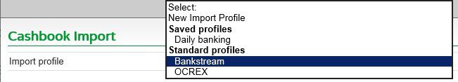 Cash Book Import