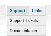 Support And Links Menus