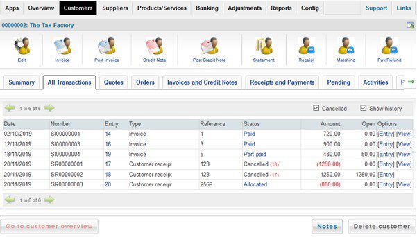 Sales Ledger Un-Matching