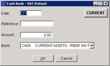 Cash Book - Post VAT Refunds