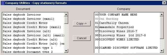File Menu - Copy Stationery Formats