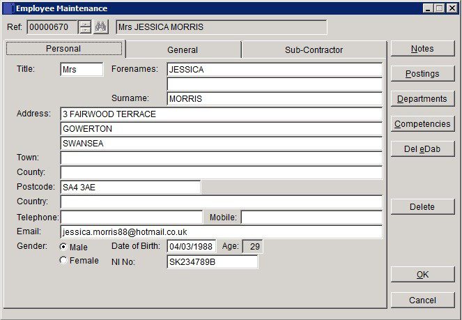 Costing - Lists Maintenance