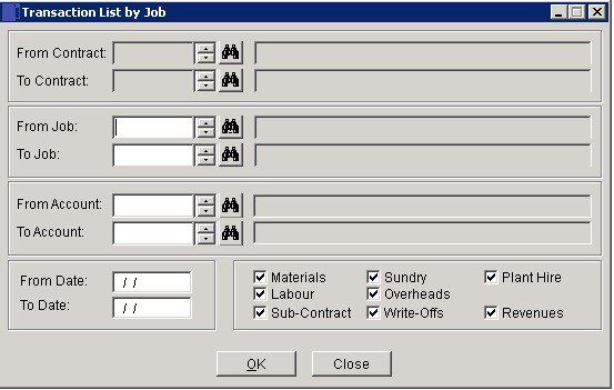 Costing - Timesheet Transactions Reports