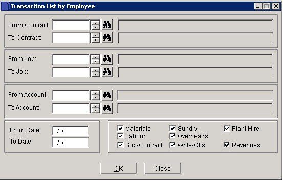 Costing - Transaction Reports