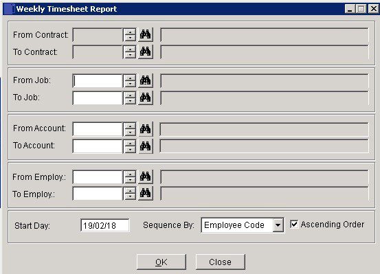 Costing - Timesheet Transactions Reports