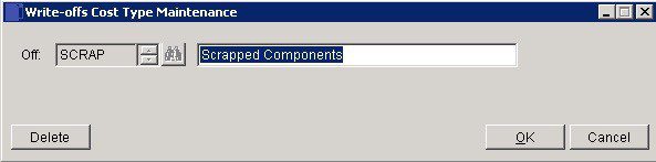 Costing - Create Or Amend Cost Codes