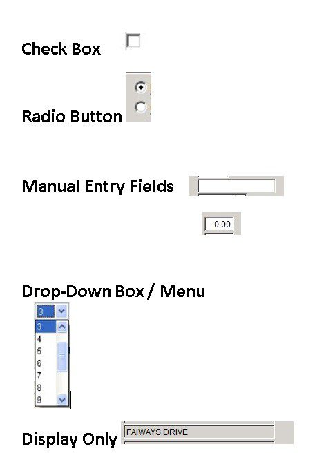 Using The Software - Entering Data And Data Types