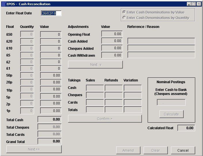 EPOS - Reconcile Daily Takings