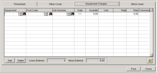 Costing - Record Job Or Workstream Costs