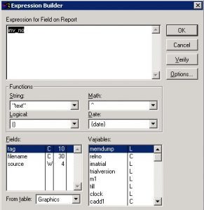 File Menu – Stationery Design – Expression Builder – Prelude Software Help