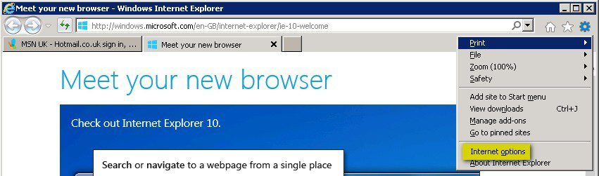 Internet Explorer Security Warning