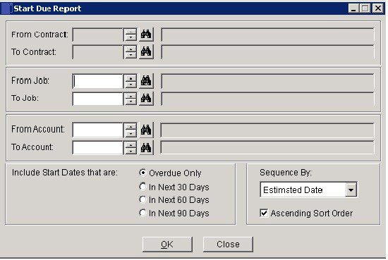 Costing - Contracts And Jobs Reports