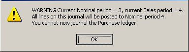 Warning - Nominal Ledger Journal Inter-Period