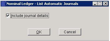 List Automatic Journals