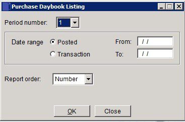 Purchase Ledger - Daybook Report