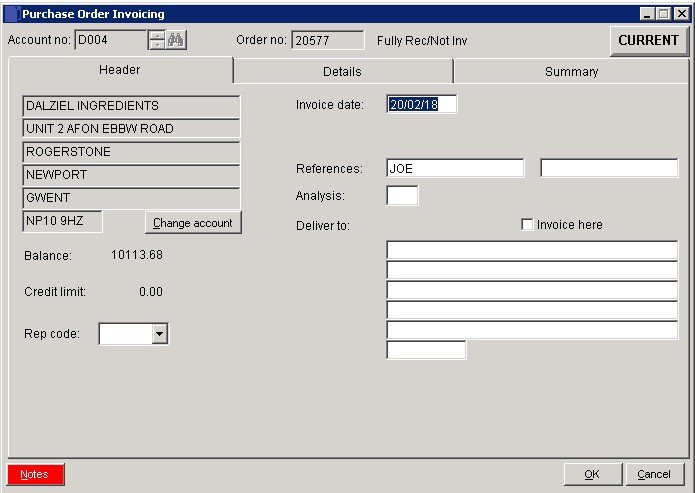 POP - Match Supplier Invoices to Purchase Orders