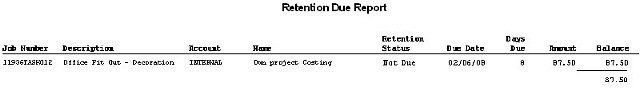 Costing - Contracts And Jobs Reports