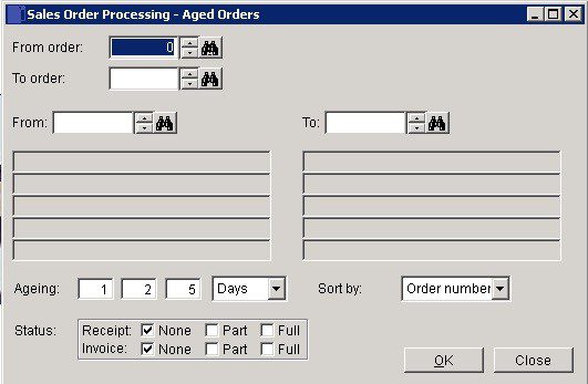 SOP - Aged Current (Outstanding) Sales Orders Report