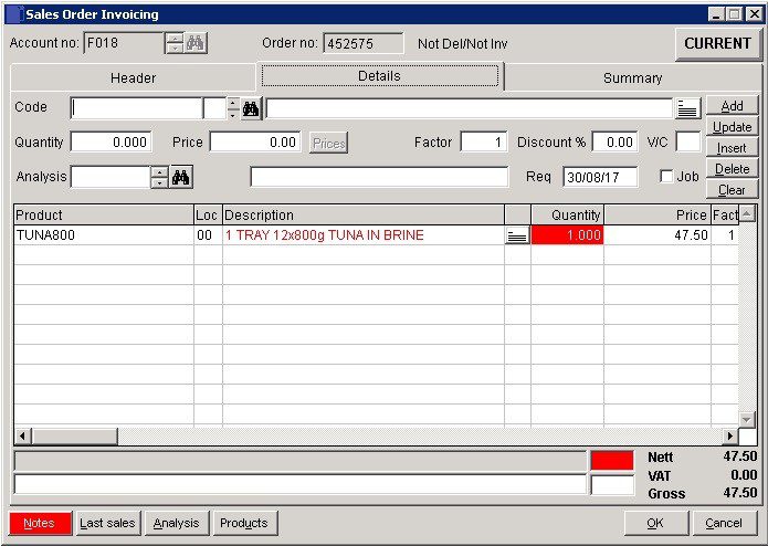 SOP - Invoice Customer Orders