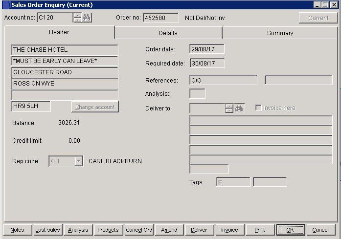 SOP - Active Order (Current or Completed) Enquiry And Action