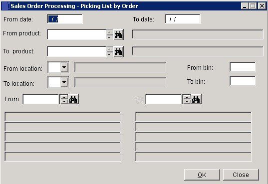 SOP - Print A Picking List