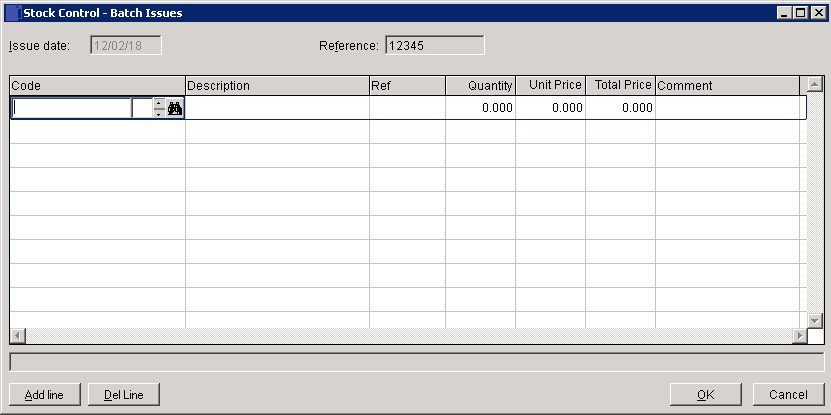 Stock - Issues, Batch Issues And Chargeable Issues