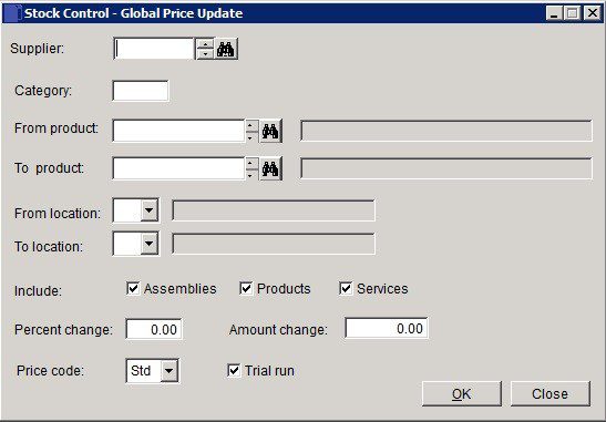 Stock - Global Price And Cost Changes