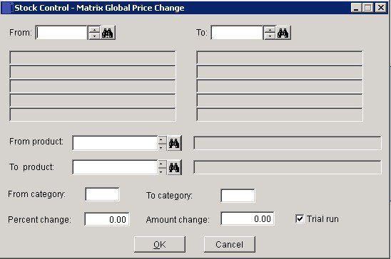 Stock - Make Global Changes To Price Matrices