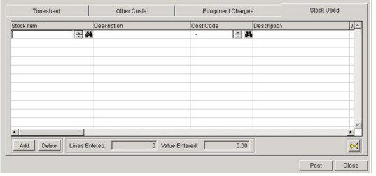Costing - Record Job Or Workstream Costs
