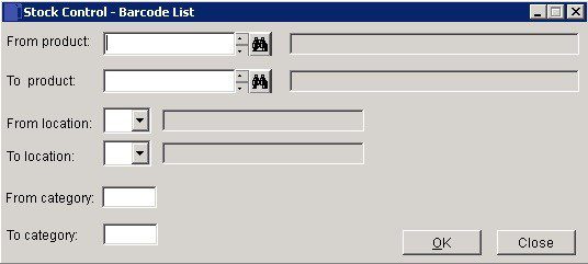 Stock - Barcode List