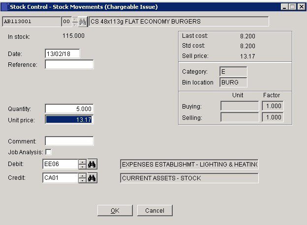 Stock - Issues, Batch Issues And Chargeable Issues