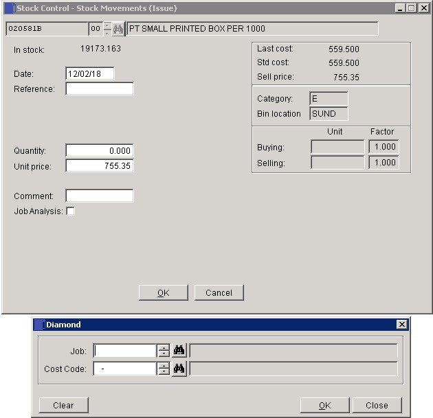 Stock - Issues, Batch Issues And Chargeable Issues