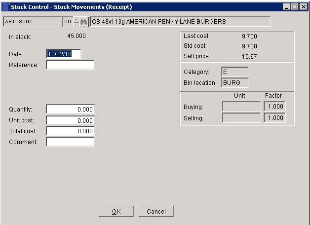 Stock - Receipts And Batch Receipts