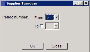 Purchase Ledger - Turnover Report