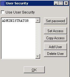 View Menu - User Security