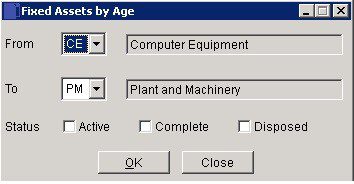 Assets - List Aged By Acquisition Date