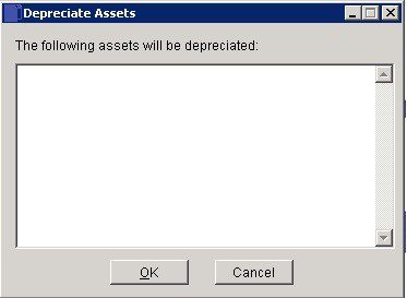 Assets - Post Period Depreciation