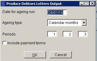 Sales Ledger - Produce Debtors Letters