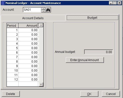 Create And Edit Nominal Ledger Accounts