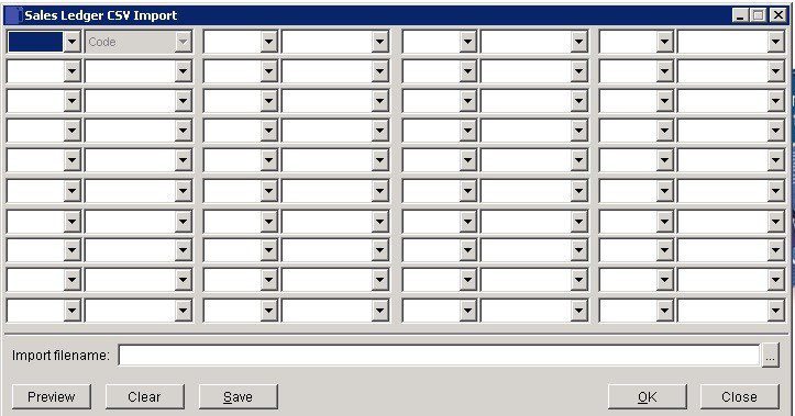 Sales Ledger - Import Customer Data