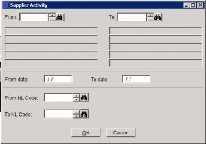 Purchase Ledger - Activity Report - Prelude Software Help