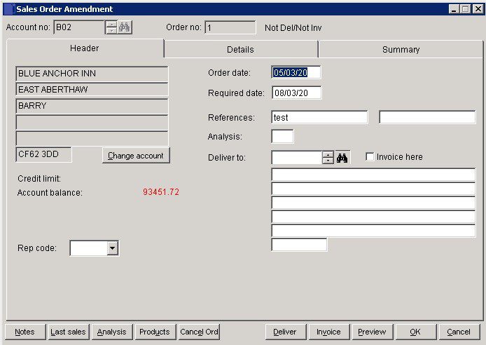 SOP - Amend Sales Orders