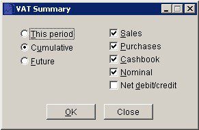 VAT Summary Report