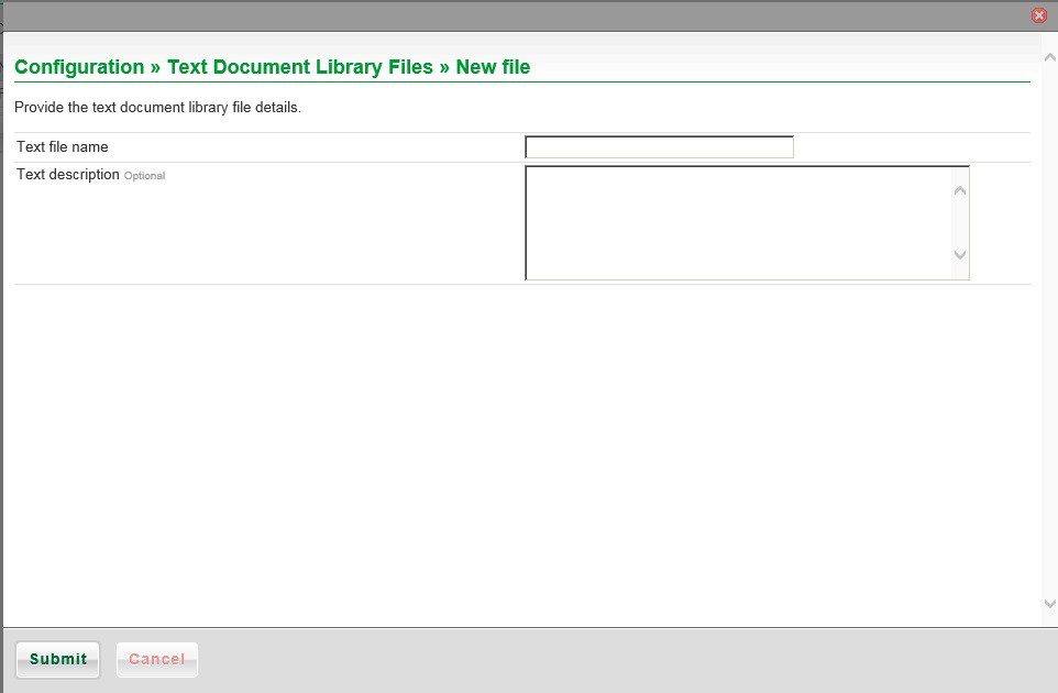 Config - Document Text Library