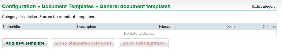 Config - Document Templates